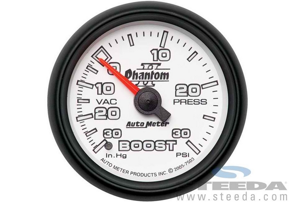 Autometer Phantom II Mechanical Boost/Vacuum Gauge